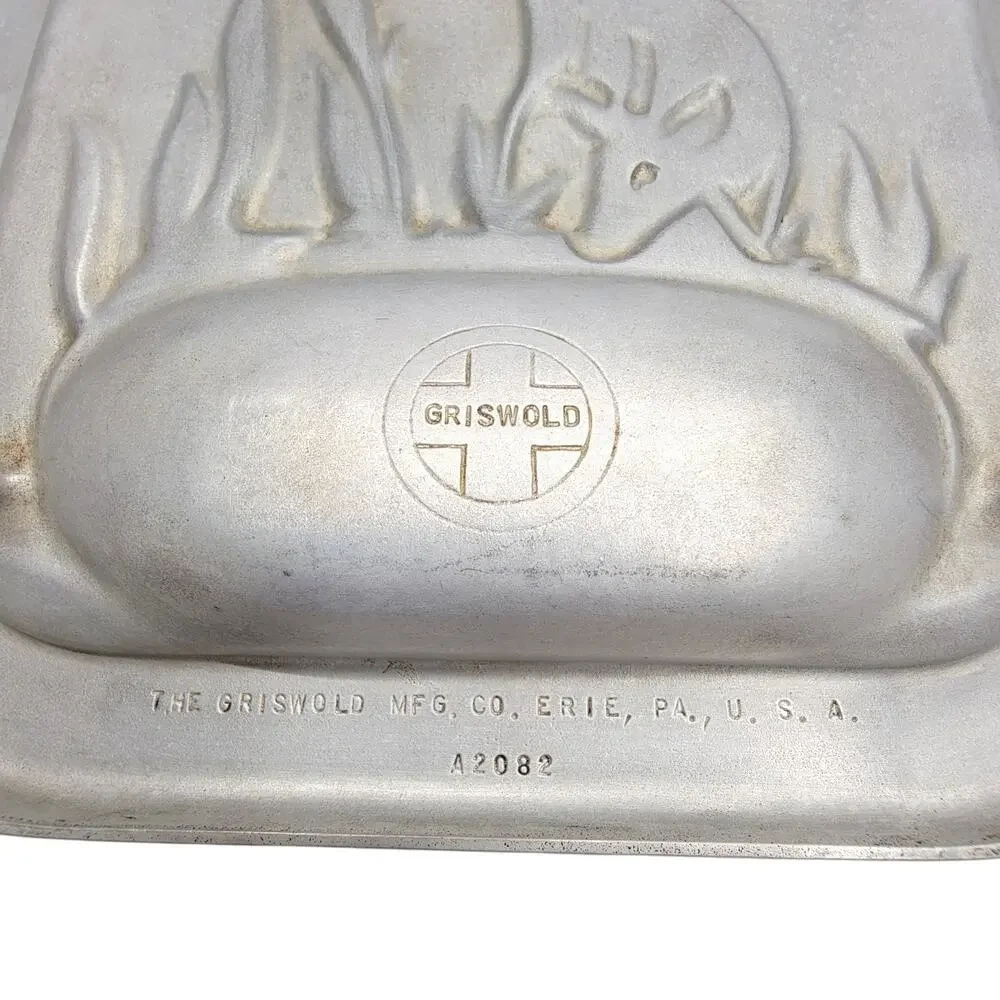 Vintage Griswold Aristocraft Cast Aluminum Deer Meat Carving Serving Platter